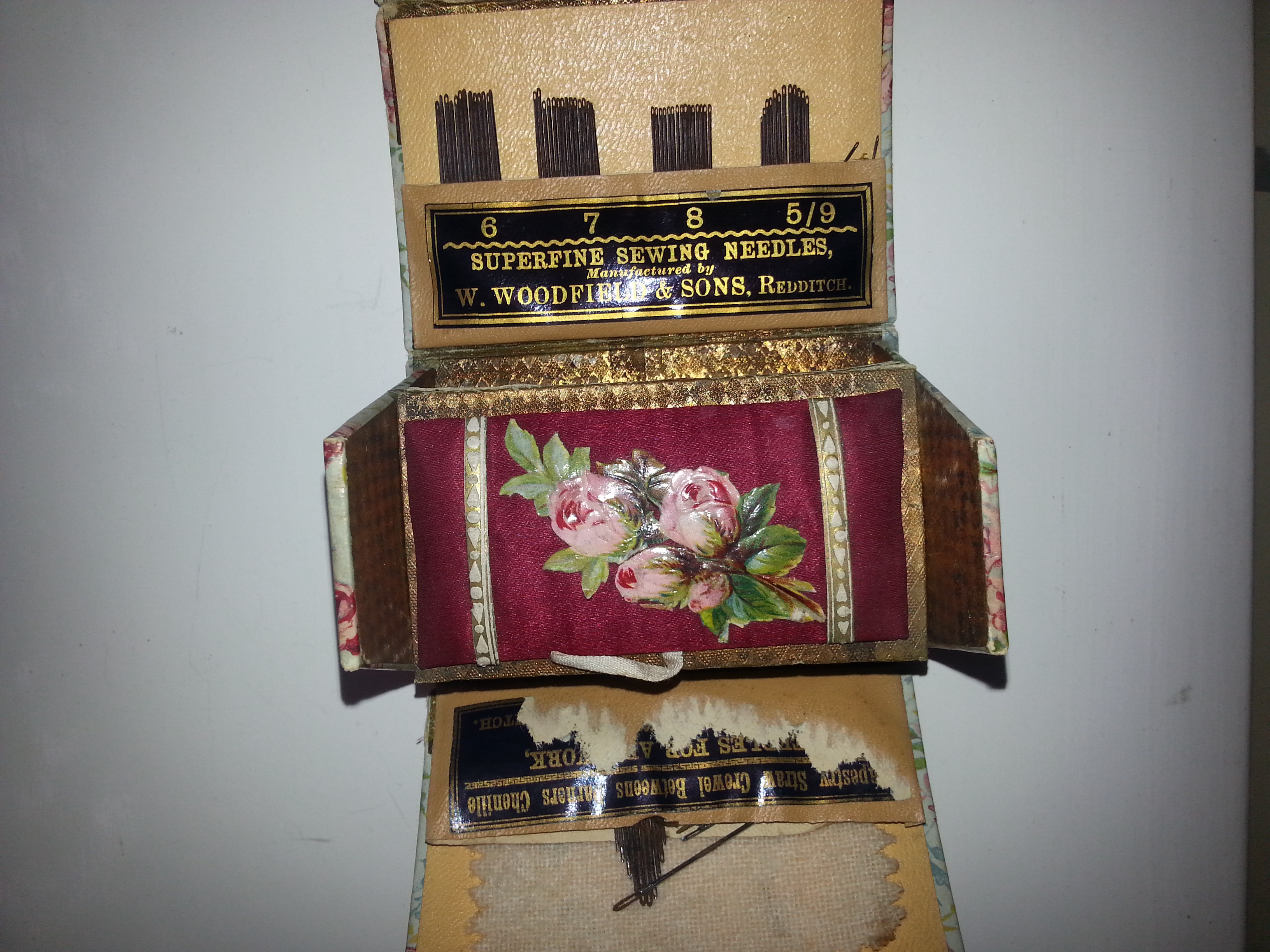 Inside Victorian Needle Case