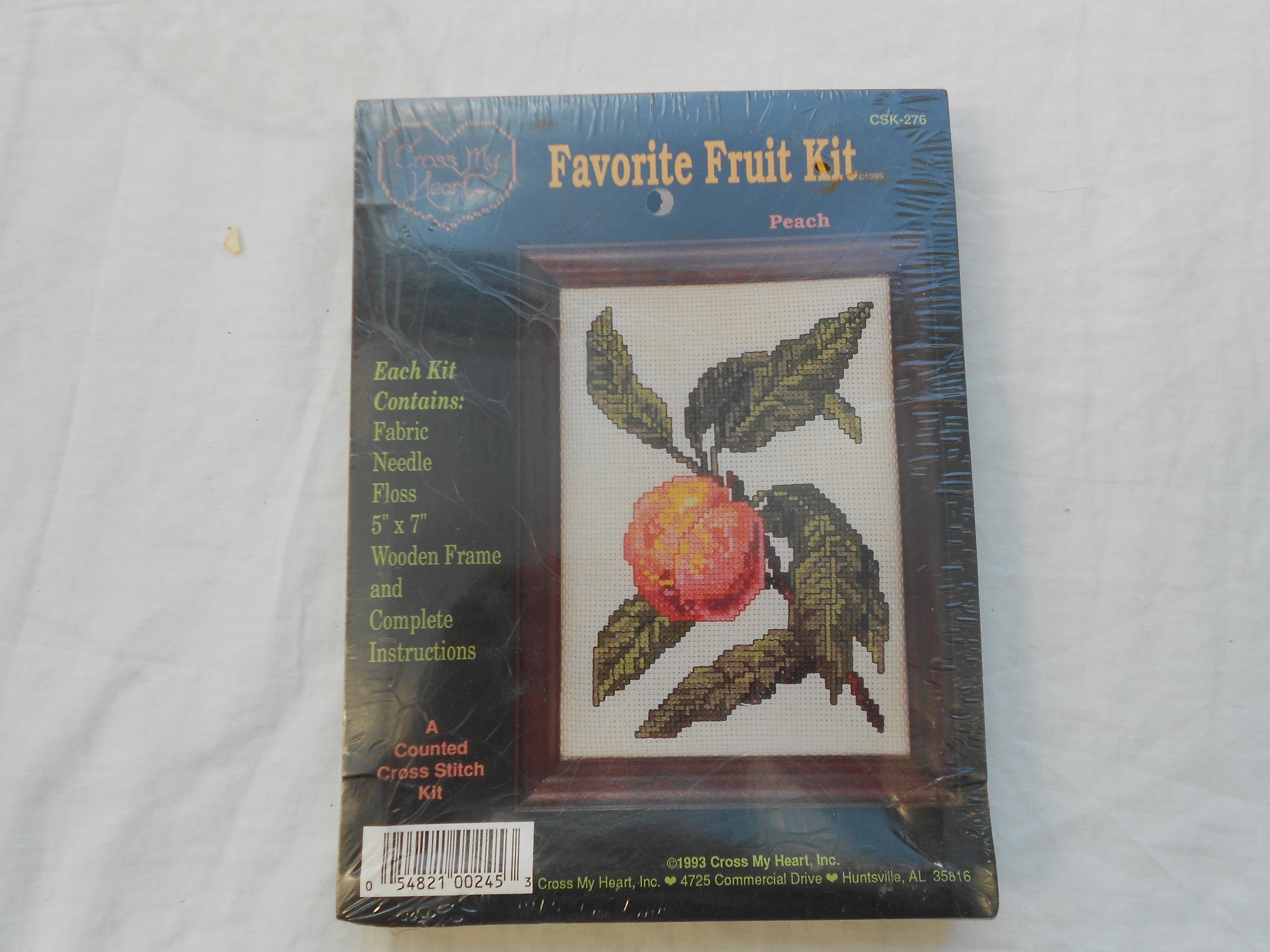 Peach Counted Cross Stitch Kit