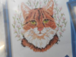 Triple Cat Cross Stitch Kit