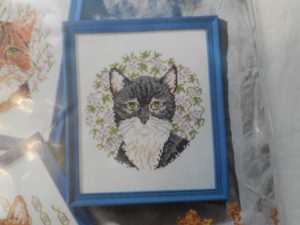 Triple Cat Cross Stitch Kit