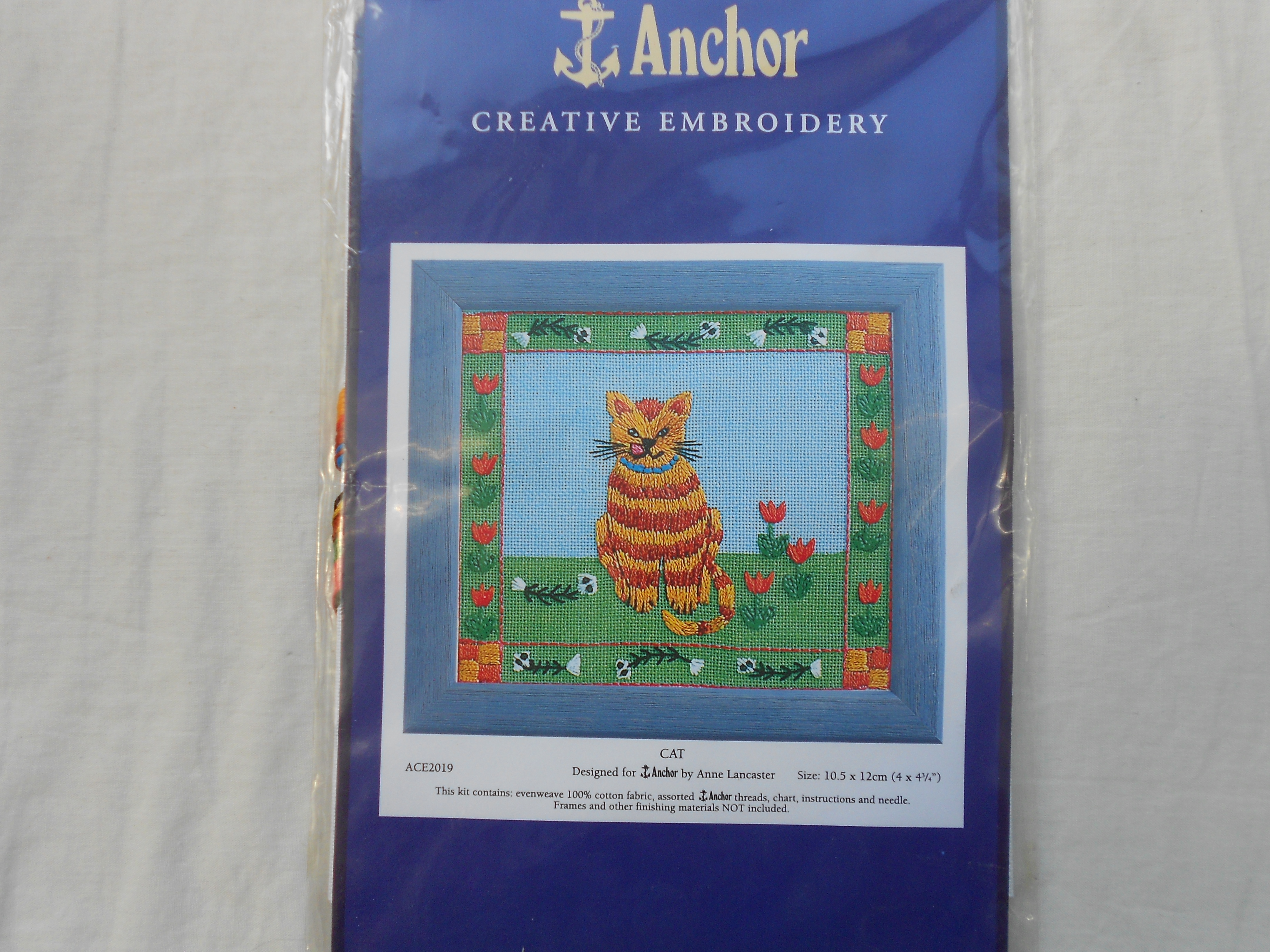 Striped Cat Embroidery Kit