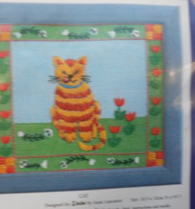 Striped Cat Embroidery Kit