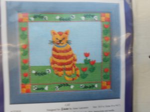 Striped Cat Embroidery Kit
