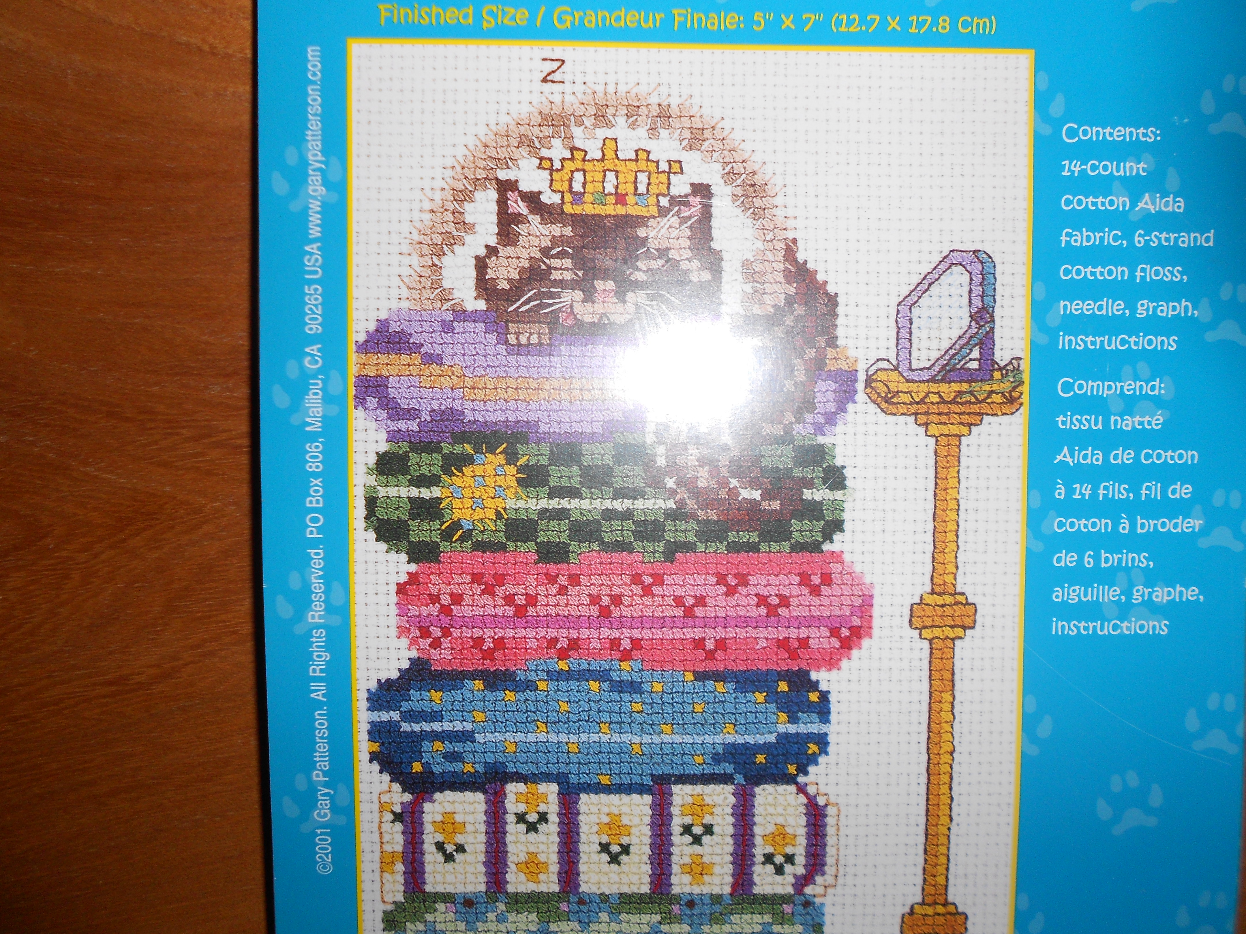 Cat On A Bed Cross Stitch Kit