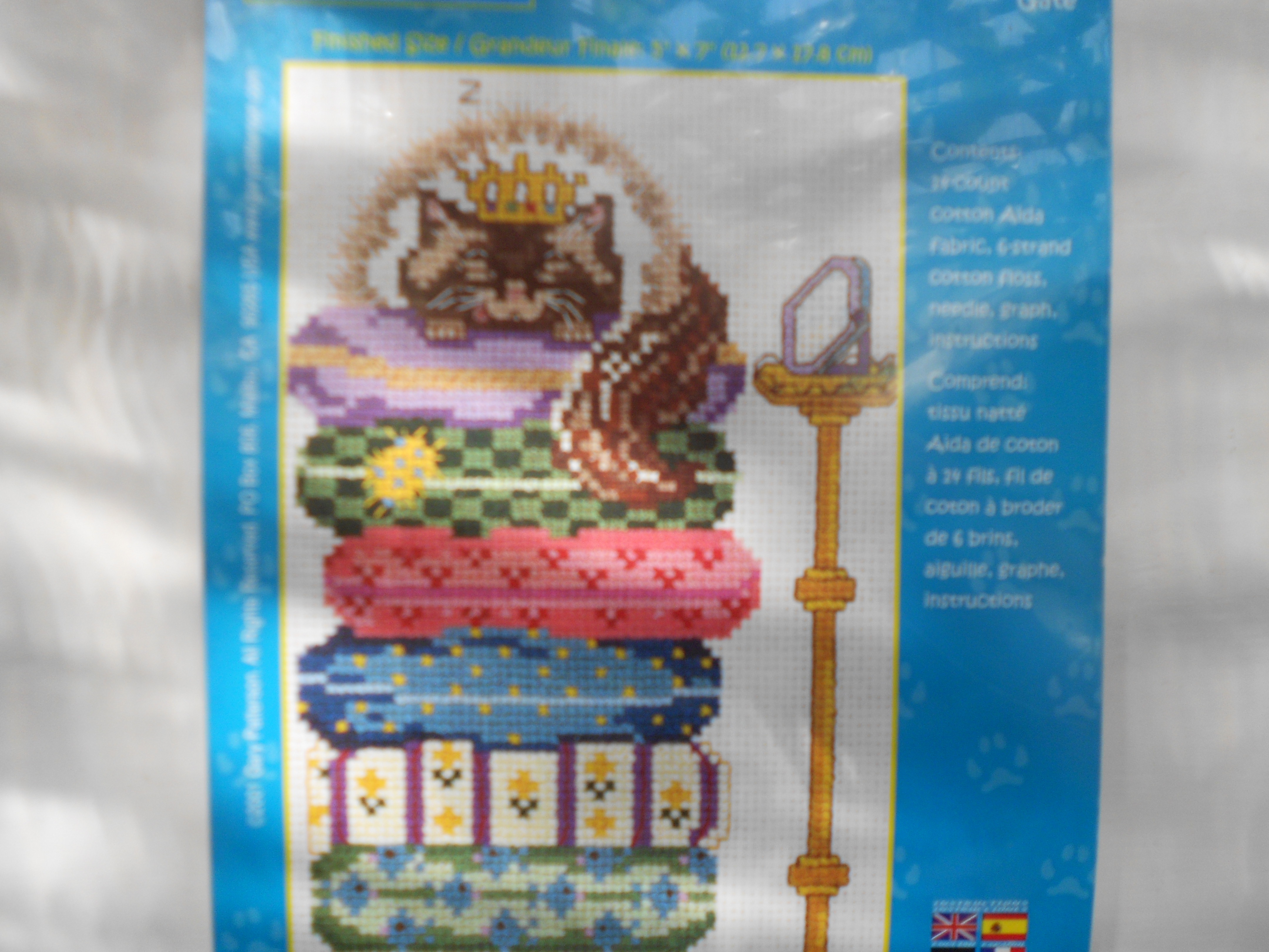 Cat On A Bed Cross Stitch Kit
