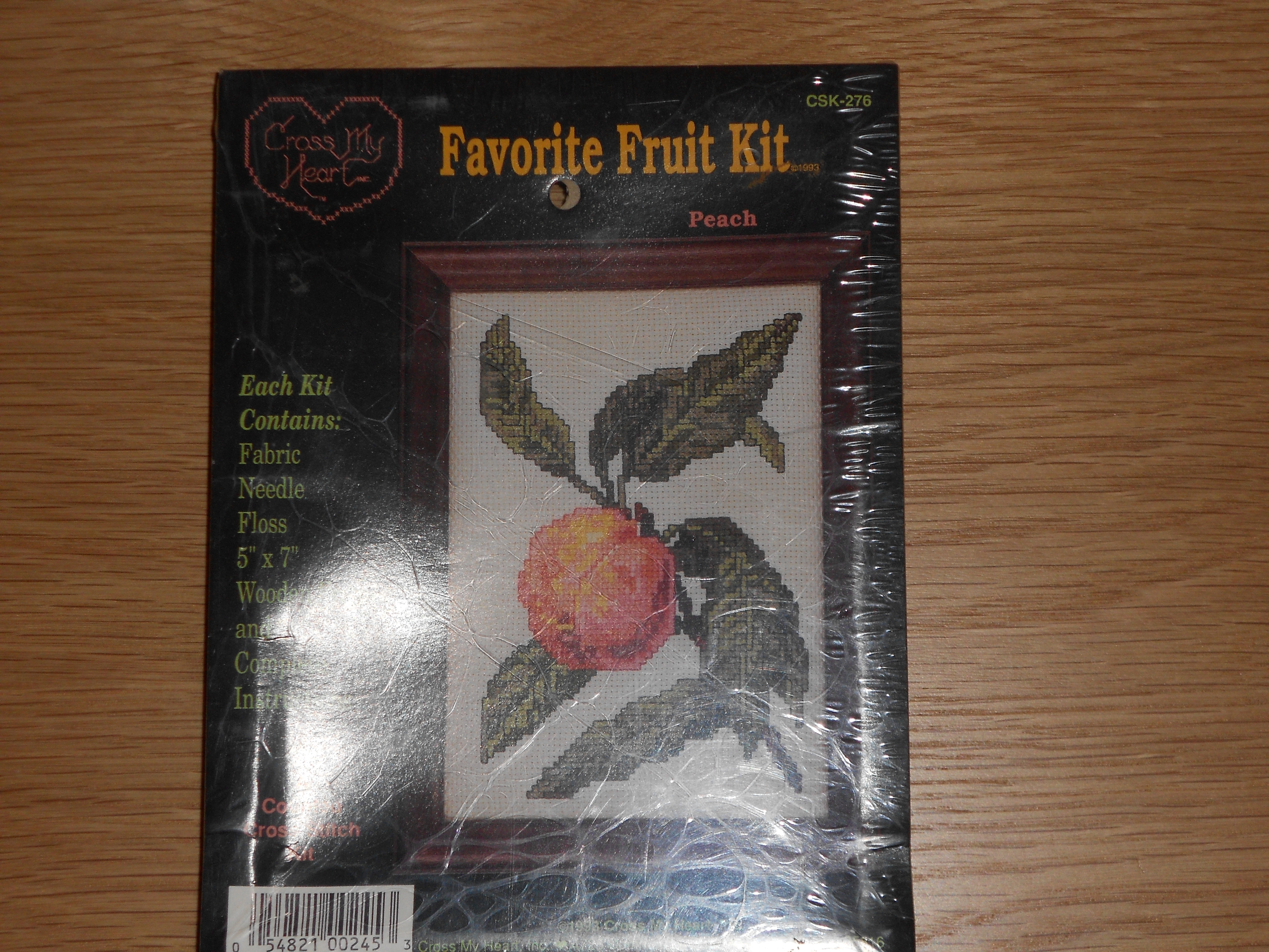 Peach Counted Cross Stitch Kit