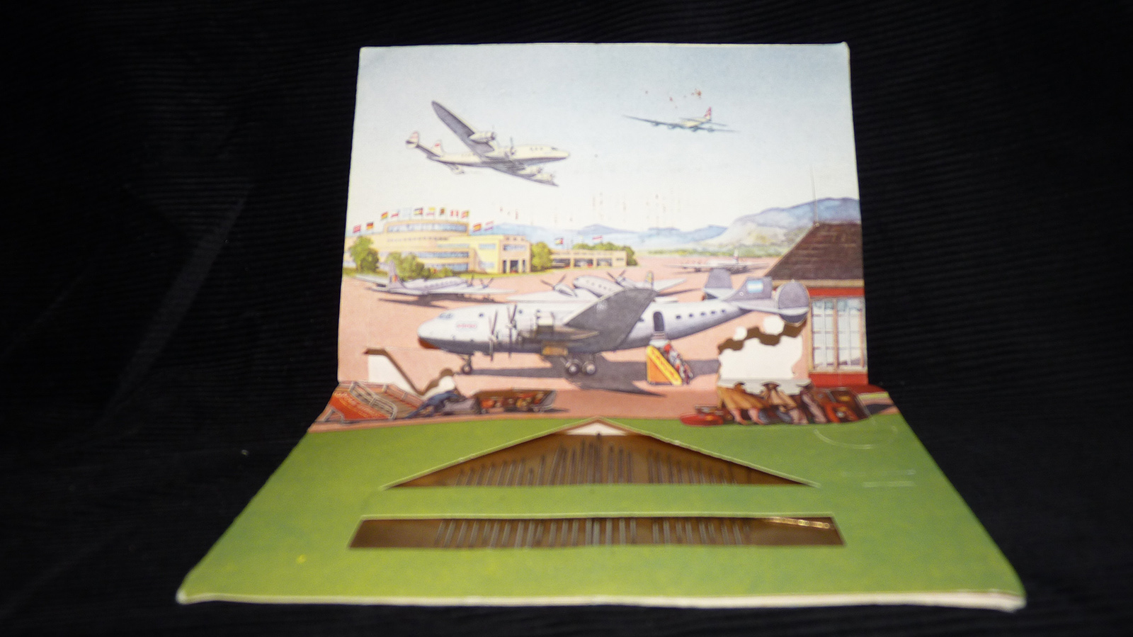 open Aeroplane Needle Case