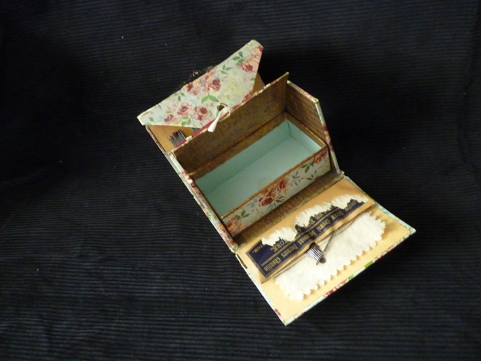 Open Victorian Needle Case